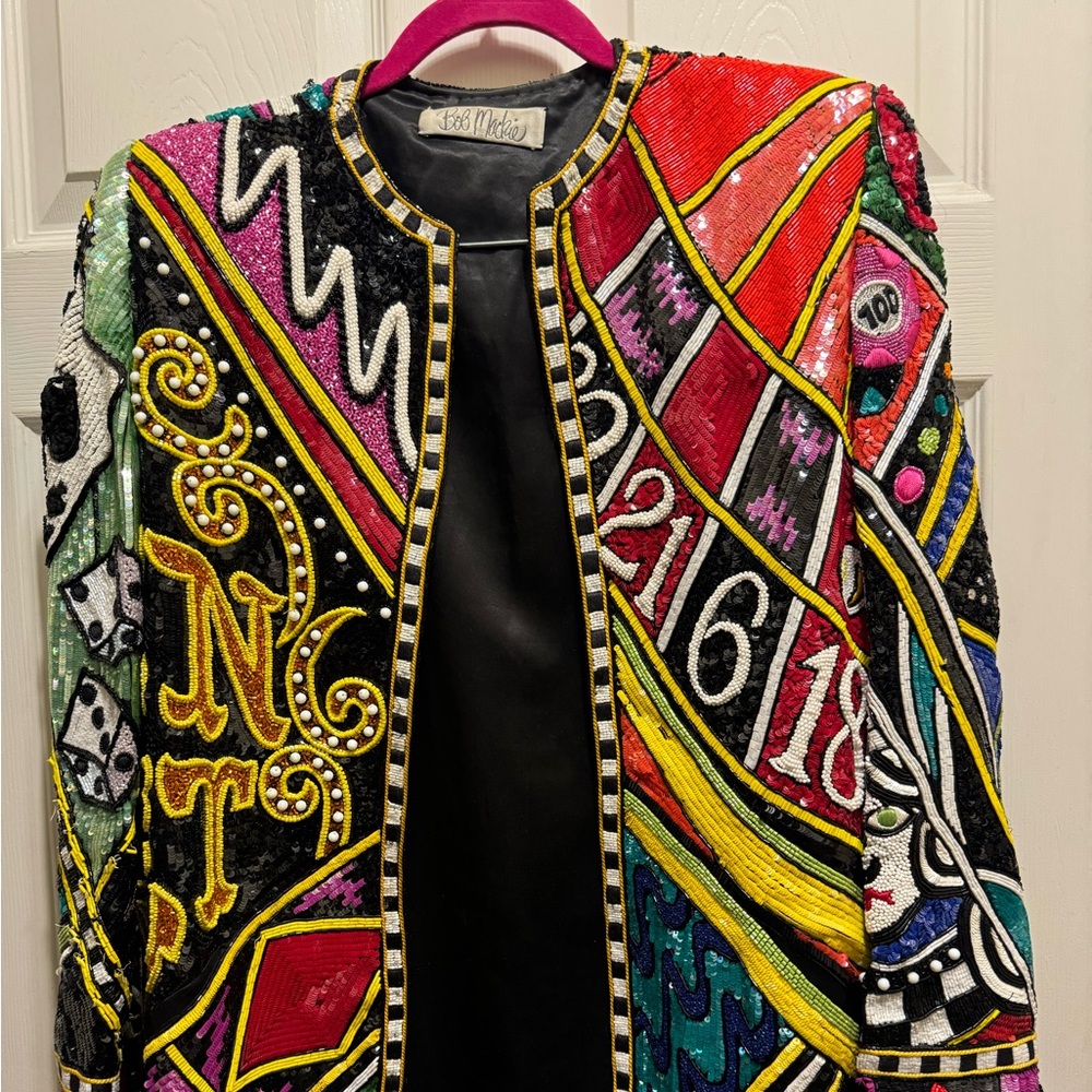Bob Mackie Sequin Casino Jacket